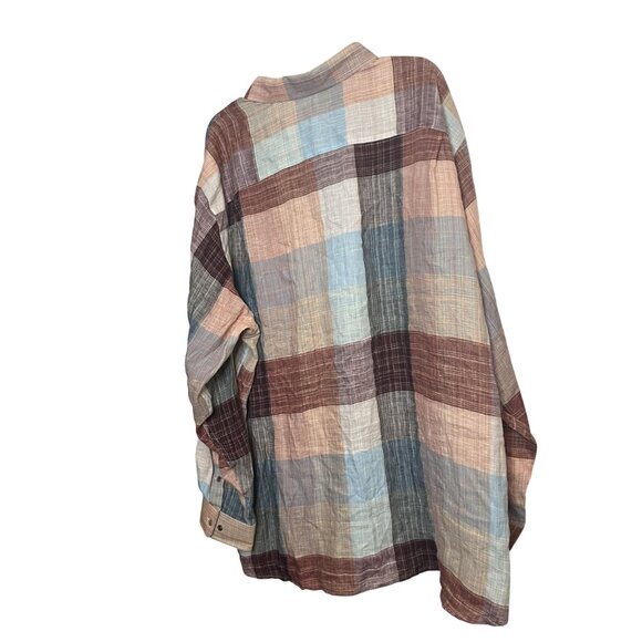 Paul Frederick Linen 2XL Long Sleeve Shirt Classic Fit 100% Linen Multicolor - Picture 4 of 12